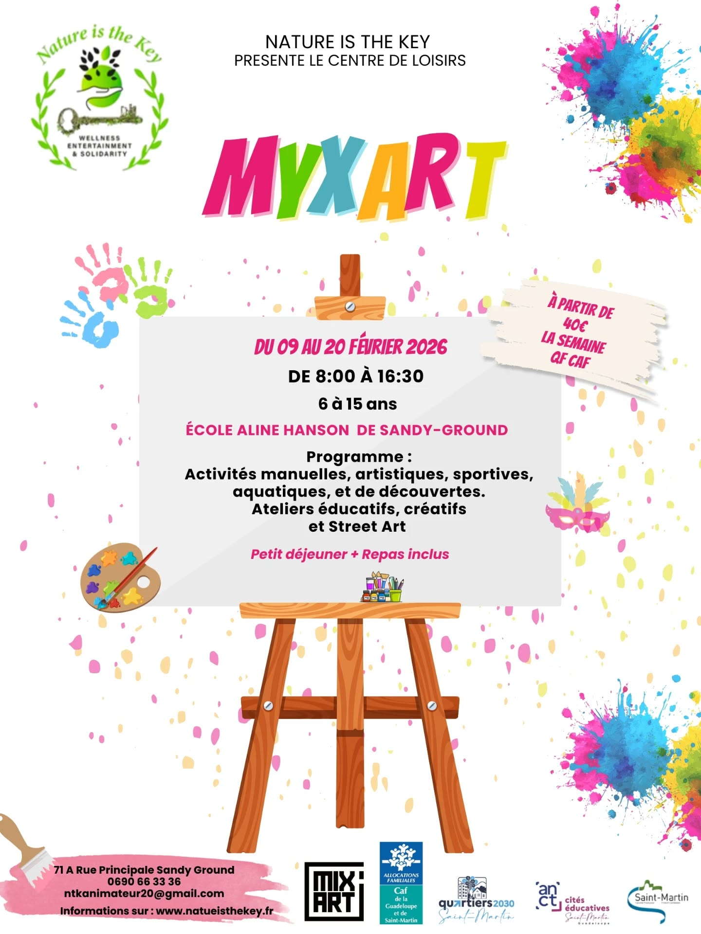 Affiche MyxArt — Centre de loisirs février 2026